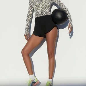 Free People Featherweight Layering Short, black, sz s